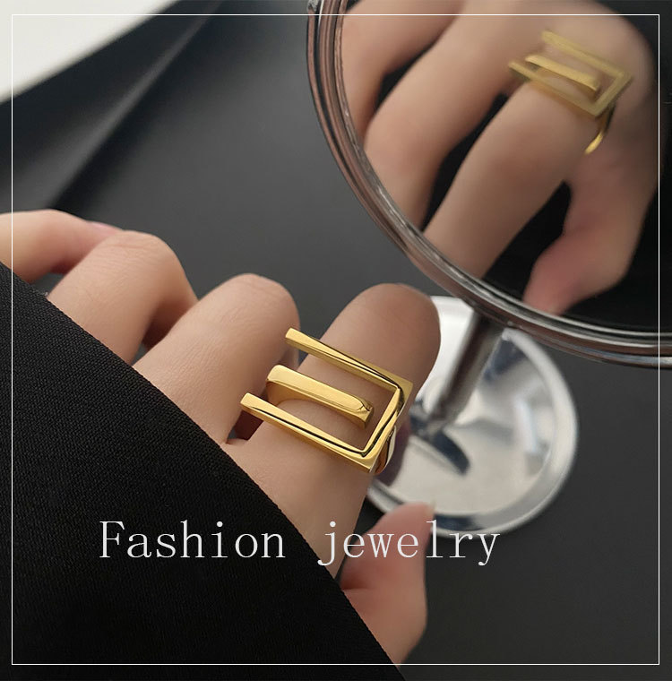 Fashion Geometric Stainless Steel Rings Plating Stainless Steel Rings