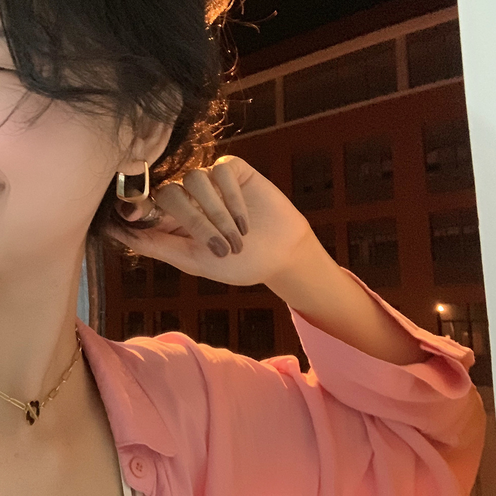 Simple Style Square Alloy Plating Earrings