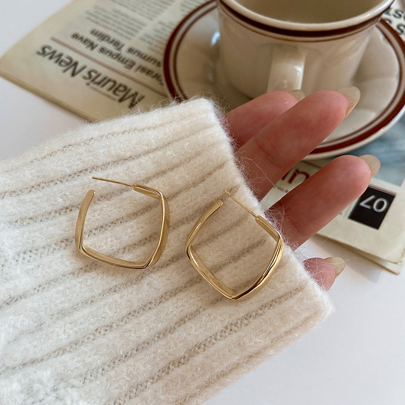 Simple Style Square Alloy Plating Earrings