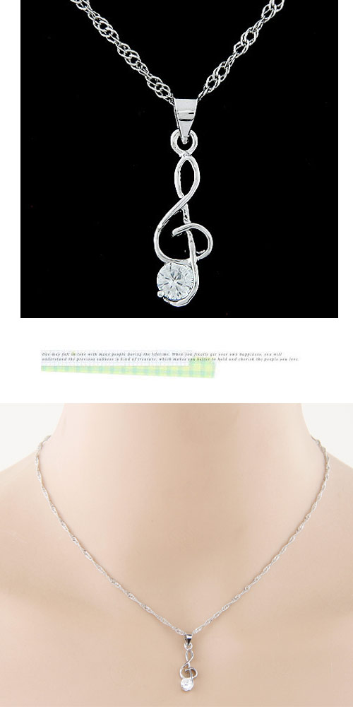 Fashion Dolphin Alloy Plating Artificial Diamond Pendant Necklace 1 Piece