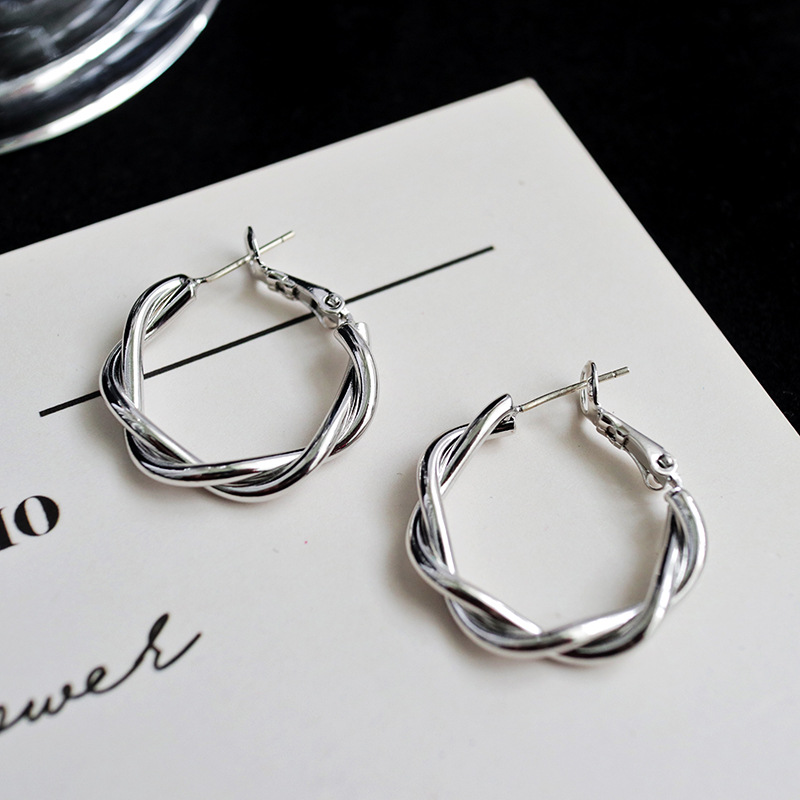 Simple Style Round Metal Plating Hoop Earrings
