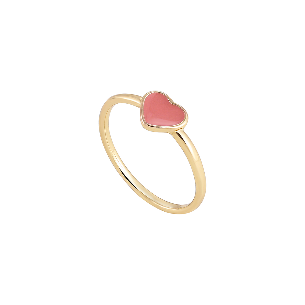 Simple Style Heart Shape Alloy Enamel Rings 1 Piece