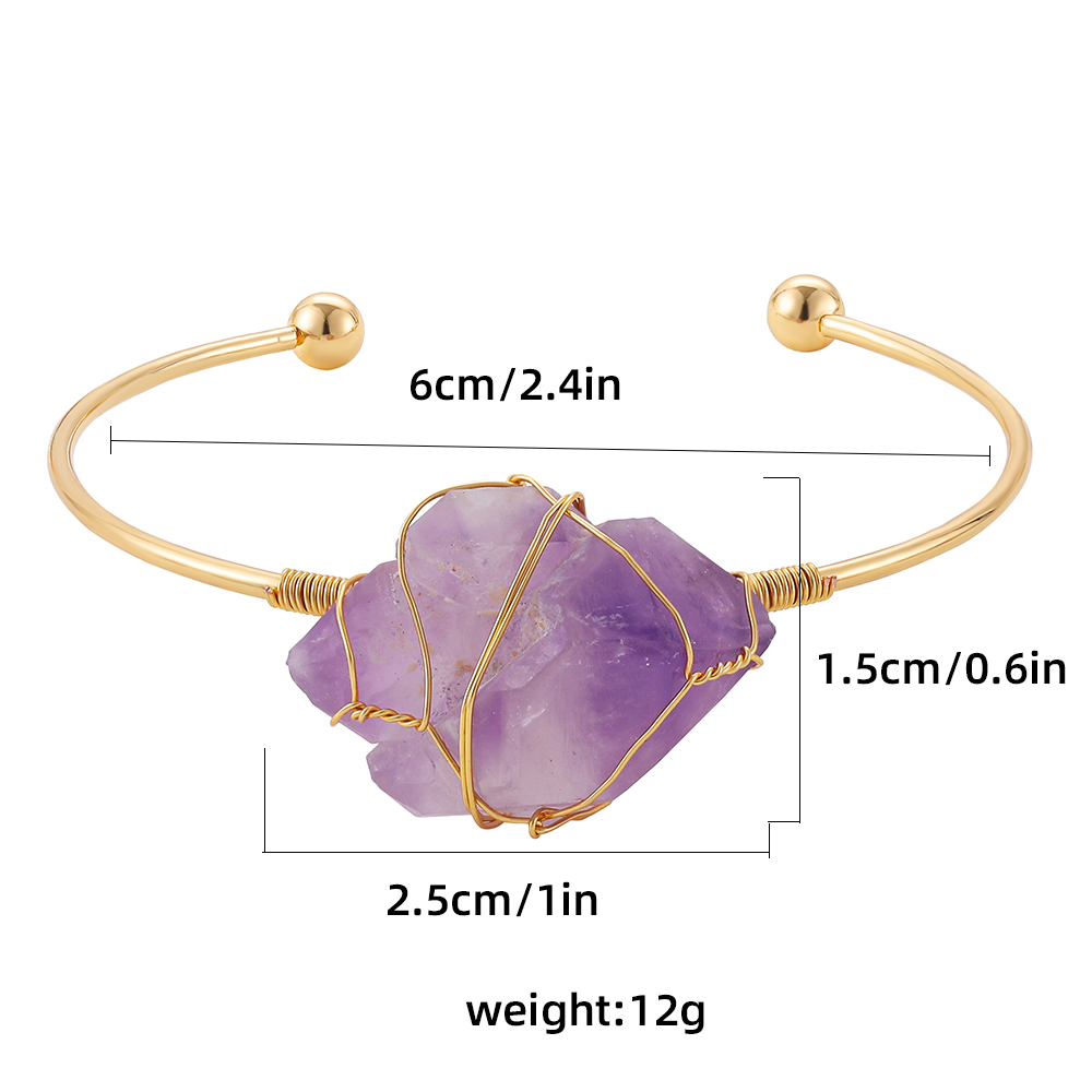 Fashion Irregular Alloy Plating Artificial Crystal Bangle 1 Piece