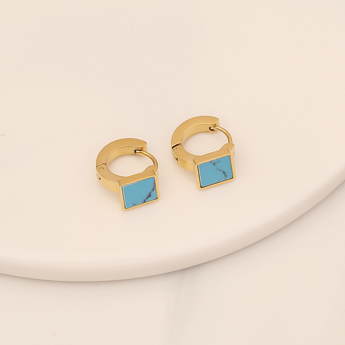 Fashion Heart Shape Butterfly Stainless Steel Earrings Plating Stainless Steel Earrings 1 Pair