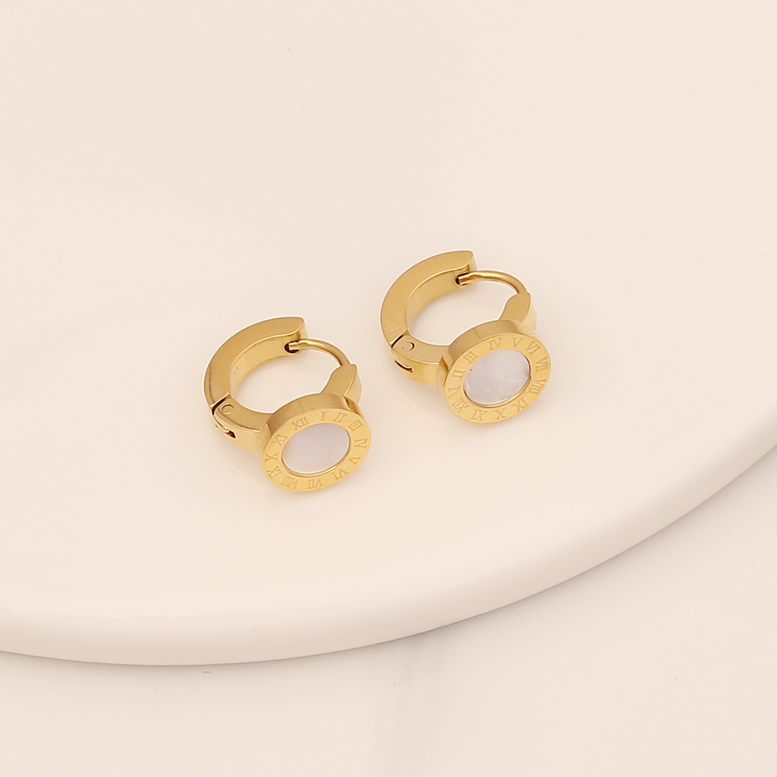 Fashion Heart Shape Butterfly Stainless Steel Earrings Plating Stainless Steel Earrings 1 Pair