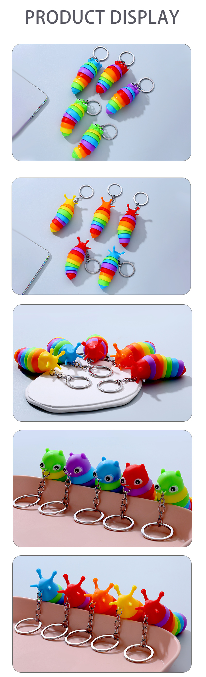 Cute Insect Alloy Plastic Bag Pendant Keychain 1 Piece