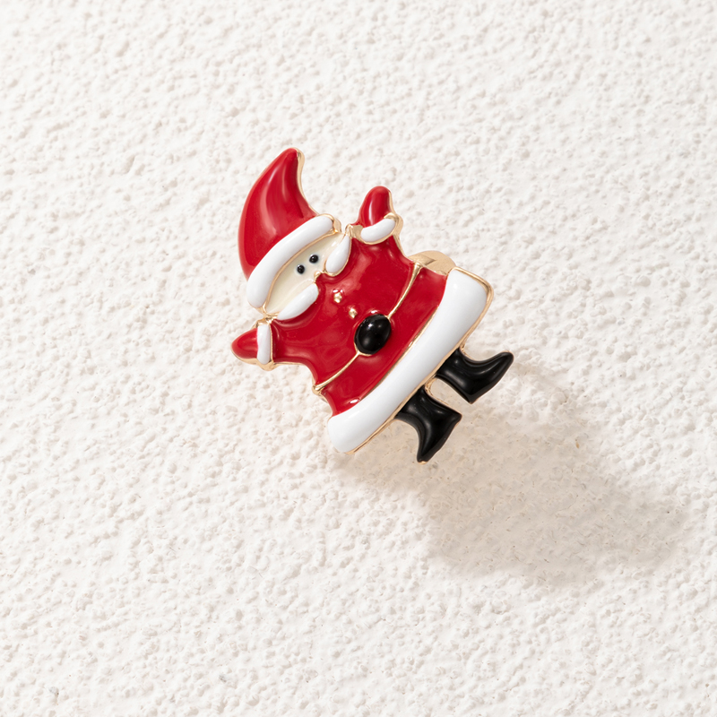 Christmas Santa Claus Alloy Stoving Varnish Rings