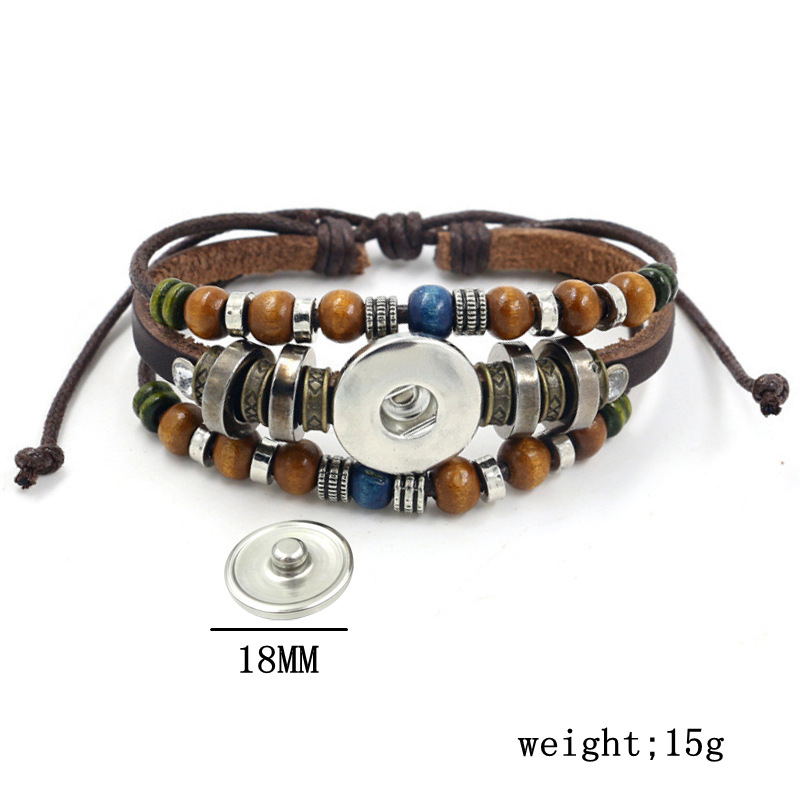 Vintage Style Constellation Pu Leather Braid Artificial Gemstones Menu0027S Bracelets 1 Piece