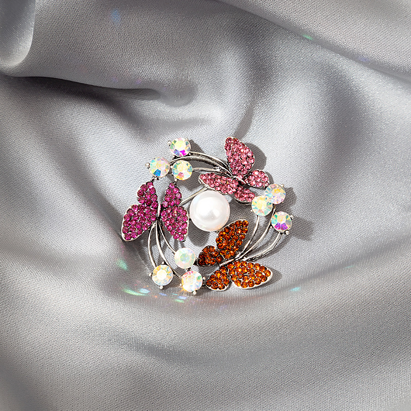 Vintage Style Animal hat Alloy Hollow Out Artificial Gemstones Artificial Diamond Brooches