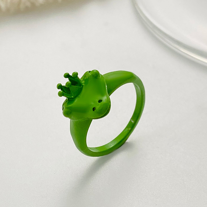 Cartoon Style Frog Alloy Rings 1 Piece