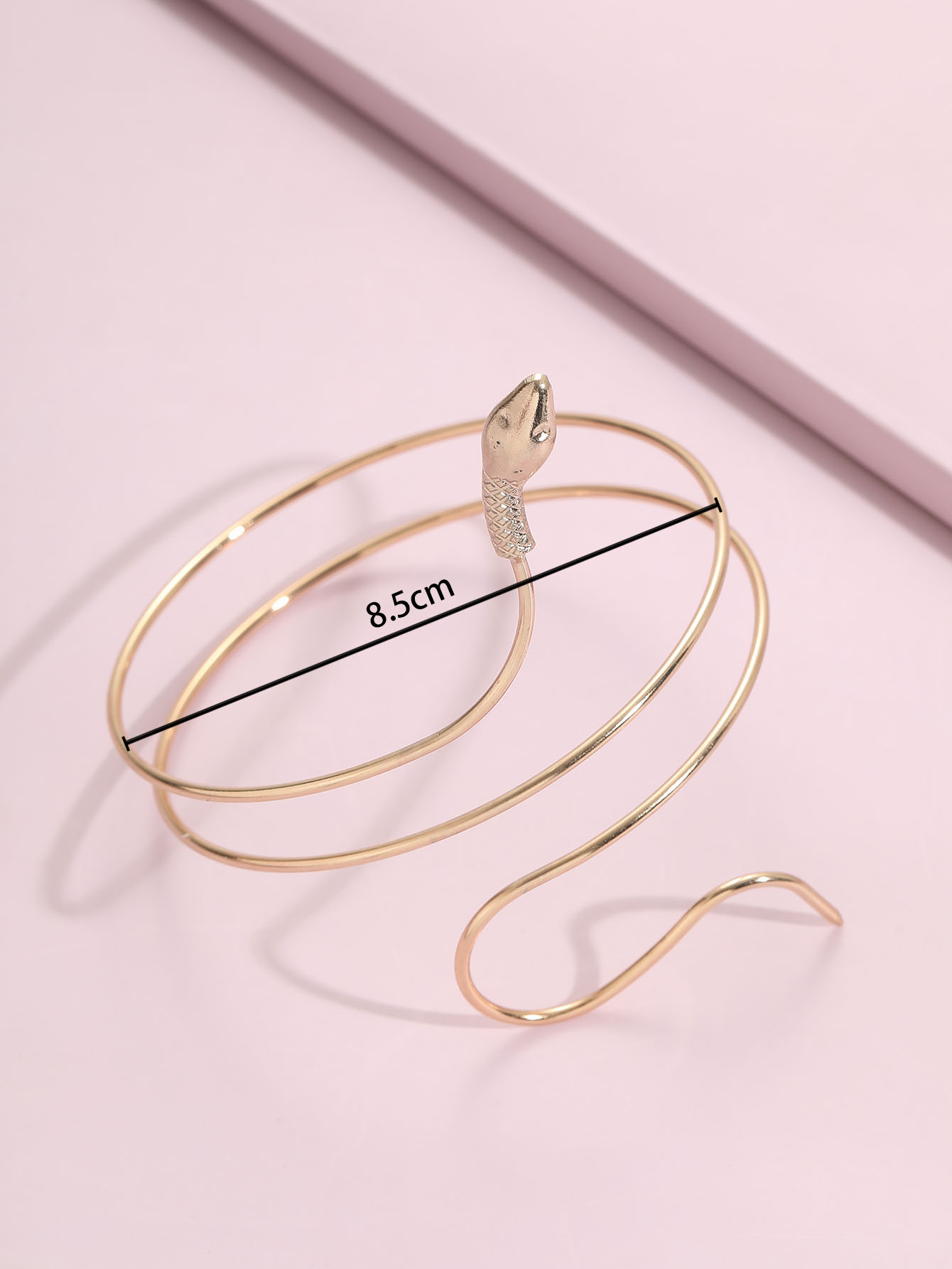 Simple Style Snake Alloy Layered Bangle 1 Piece