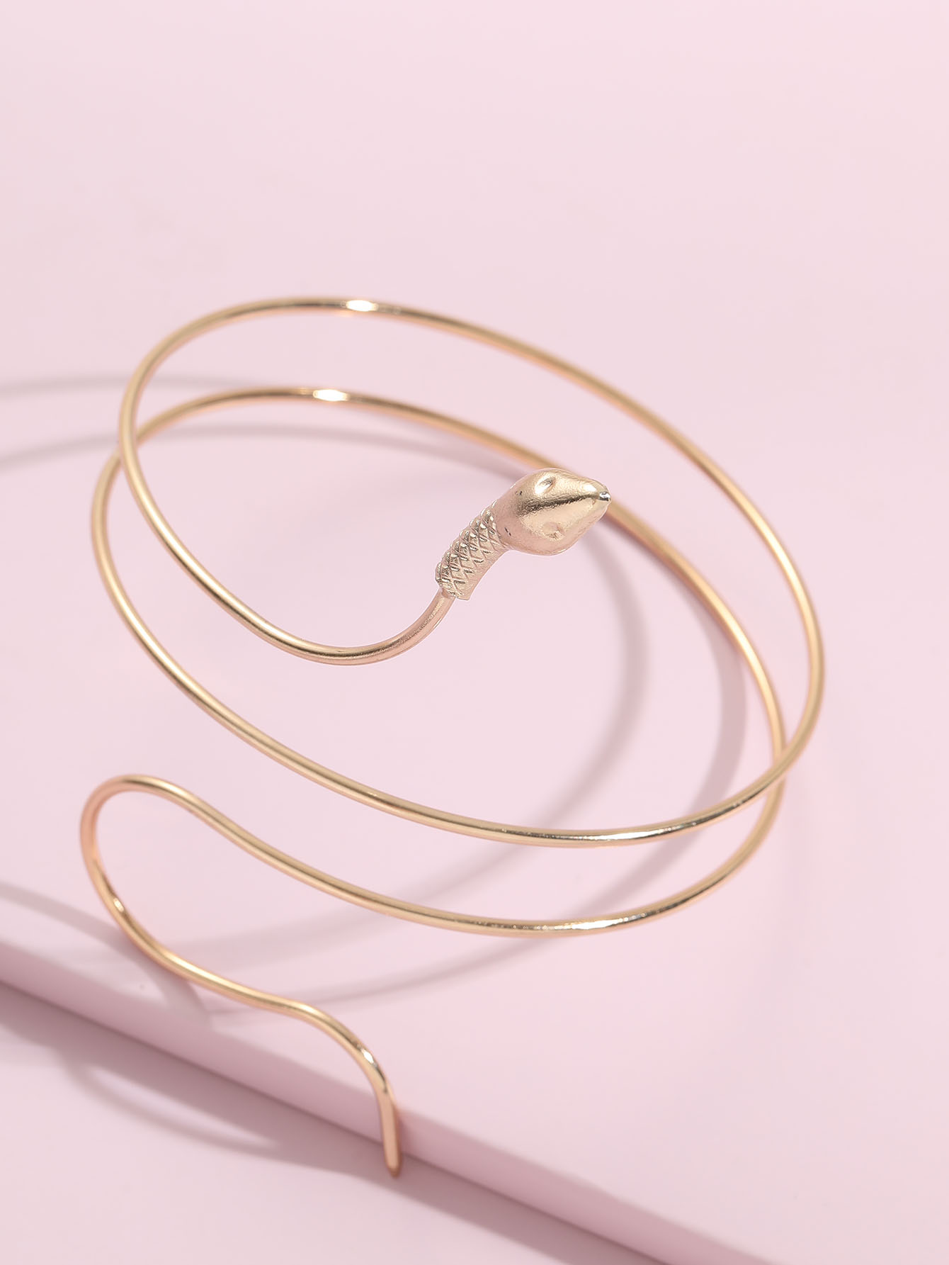 Simple Style Snake Alloy Layered Bangle 1 Piece