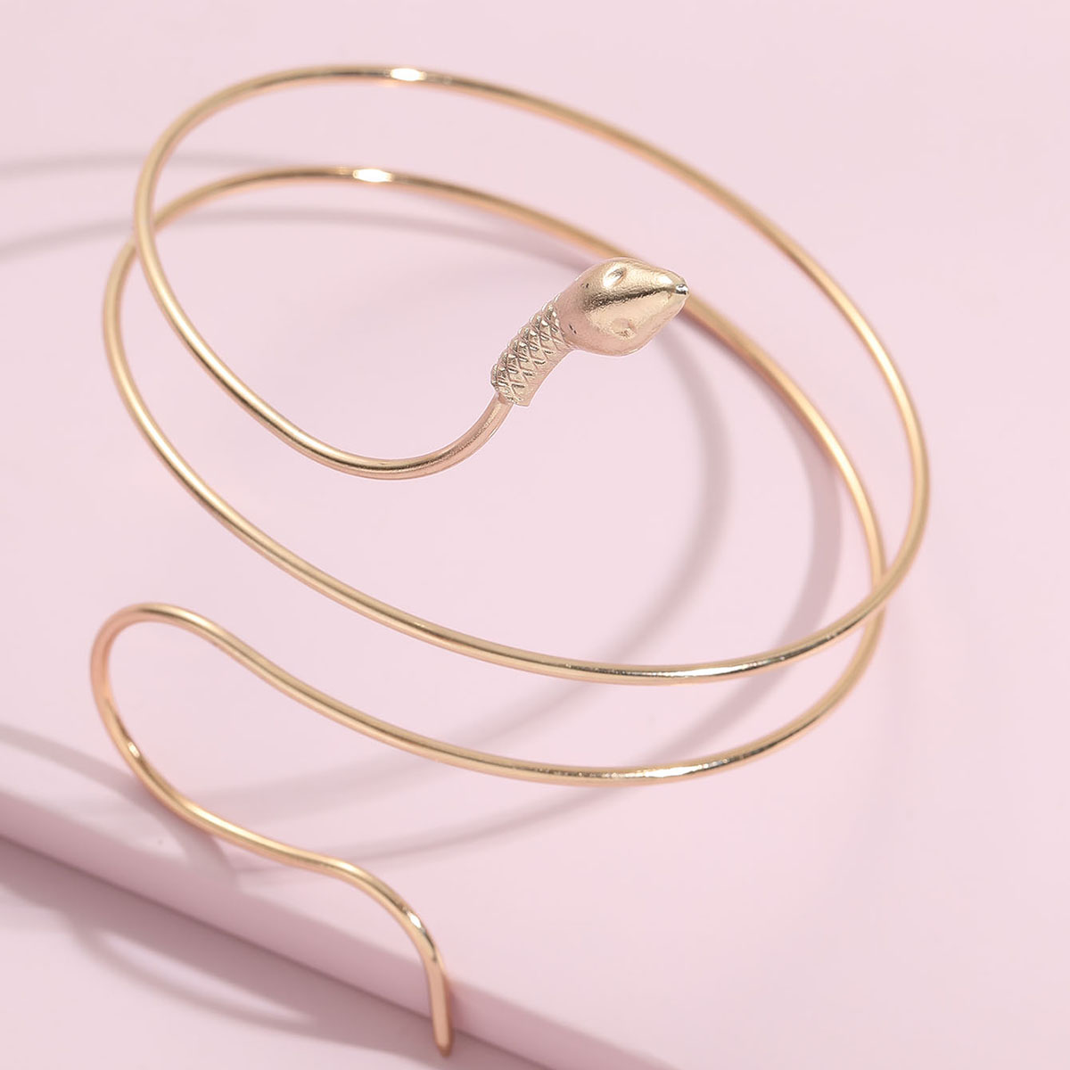 Simple Style Snake Alloy Layered Bangle 1 Piece