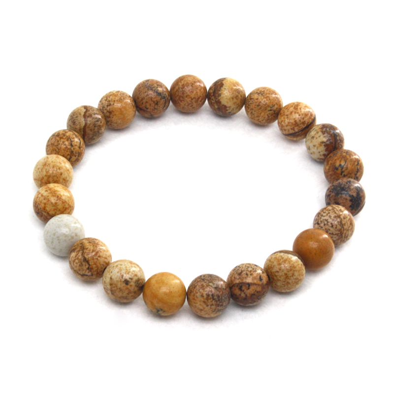 Vintage Style Geometric natural stone Bracelets Beaded 1 Piece