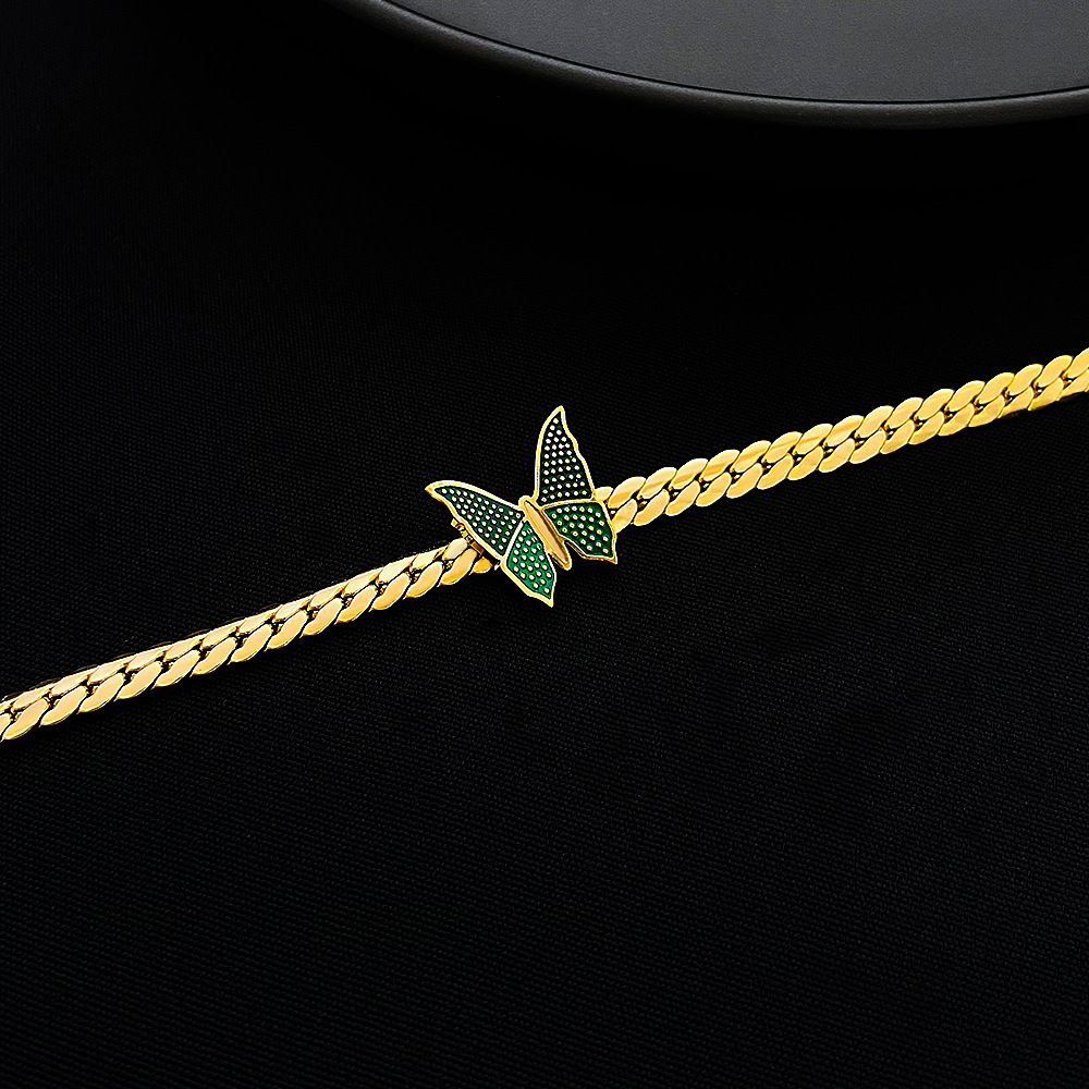 Simple Style Butterfly Stainless Steel Choker Plating Stainless Steel Necklaces