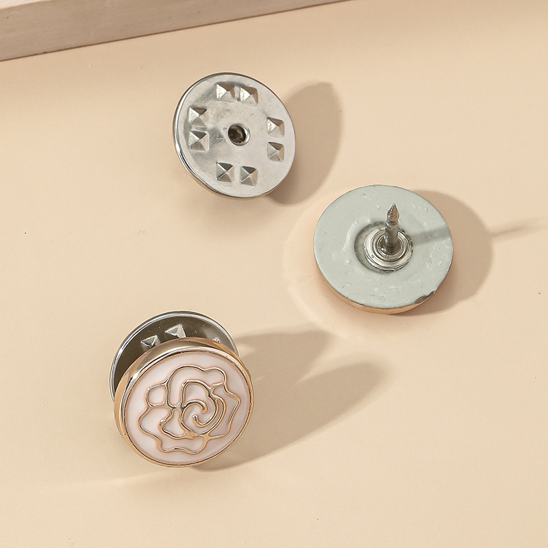 Sweet Rose Alloy Enamel Brooches
