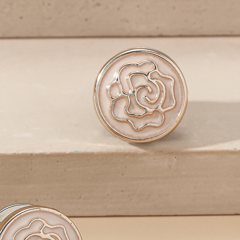 Sweet Rose Alloy Enamel Brooches