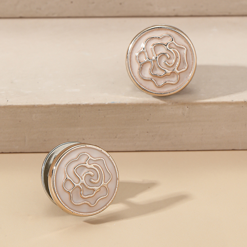 Sweet Rose Alloy Enamel Brooches