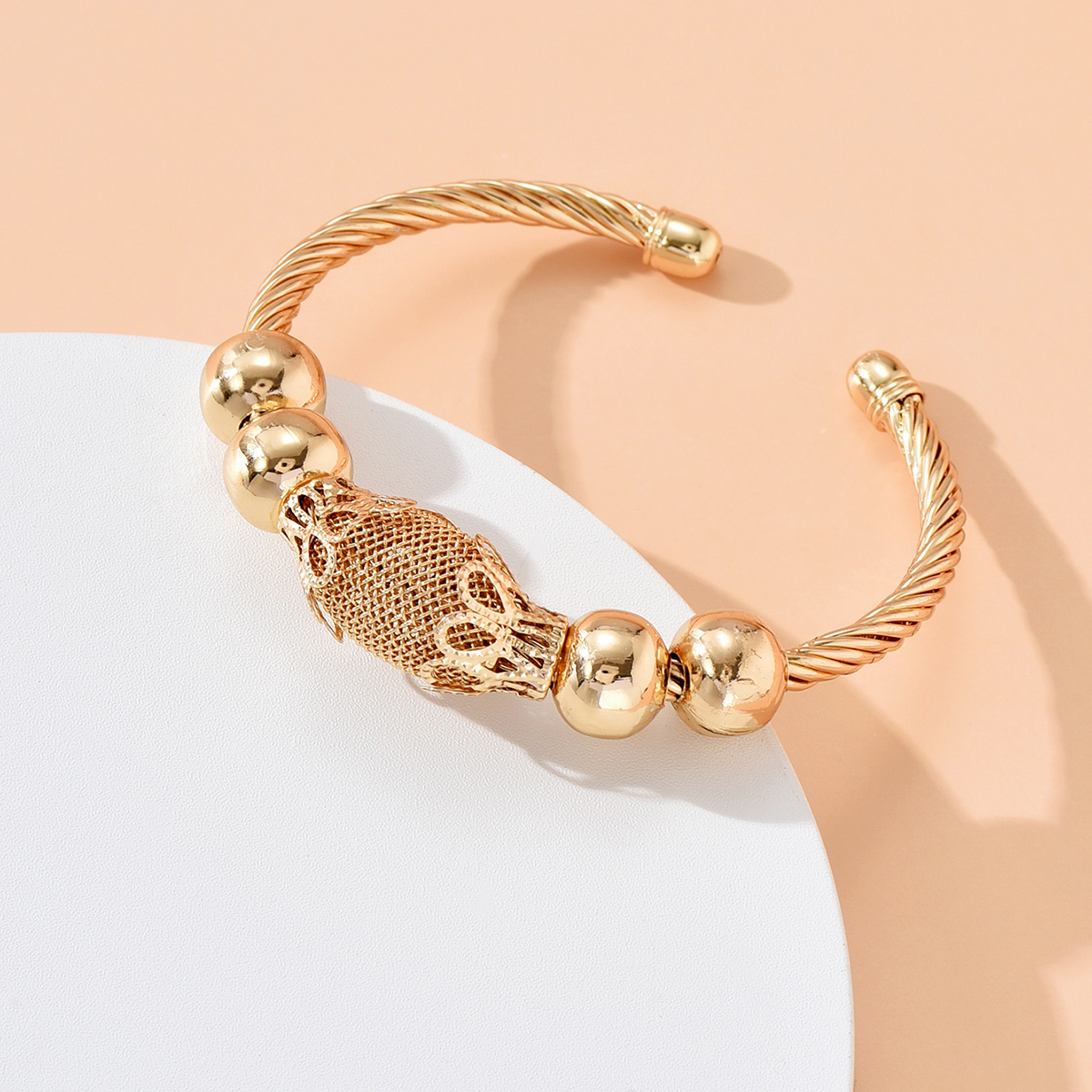 Simple Style Snake Iron Gold Plated Bangle