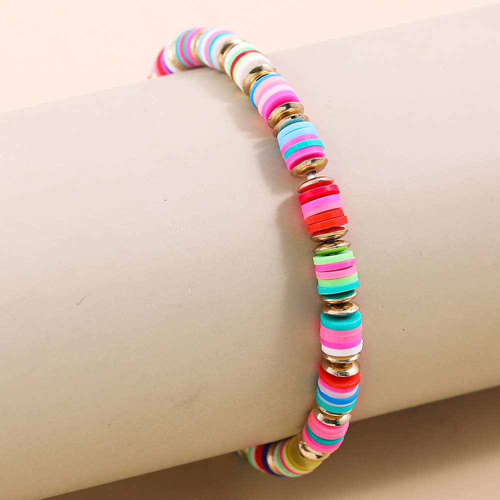 Bohemian Color Block soft clay Beaded Bracelets