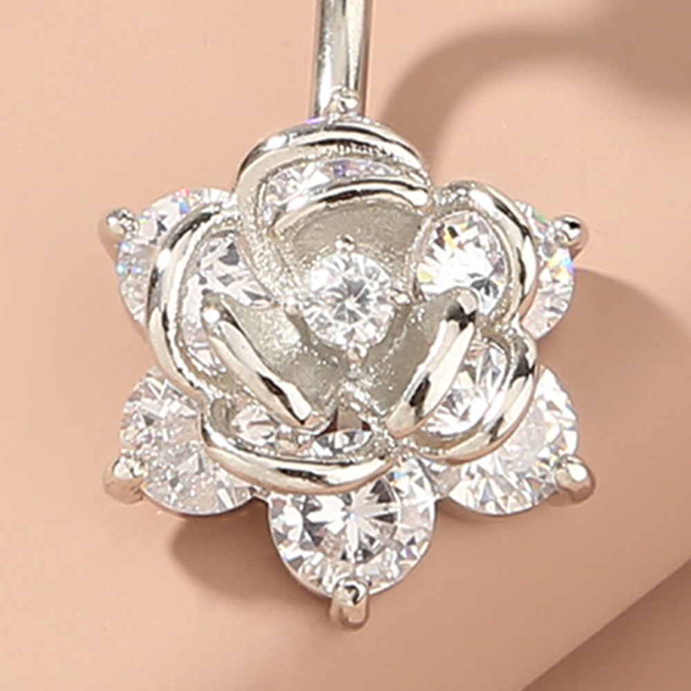 Fashion Butterfly Shell Snowflake Stainless Steel Grommet Eyelet Rhinestones Belly Ring 1 Piece