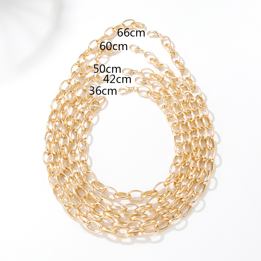 Vintage Style Geometric Aluminum Plating Chain Necklace