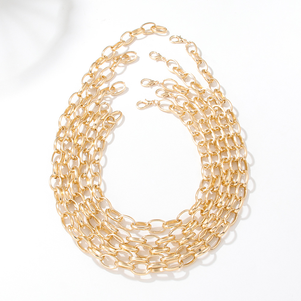 Vintage Style Geometric Aluminum Plating Chain Necklace