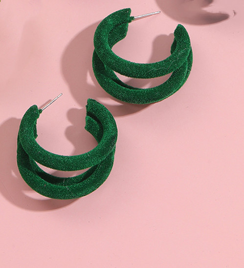 Fashion C Shape Synthetic Resin Earrings