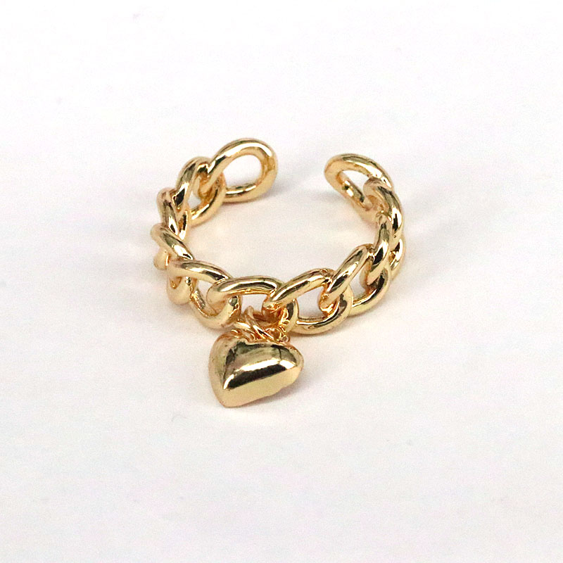 Simple Style Heart Shape Gold Plated Plating Womenu0027S Open Ring 1 Piece