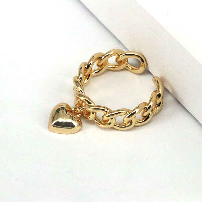 Simple Style Heart Shape Gold Plated Plating Womenu0027S Open Ring 1 Piece