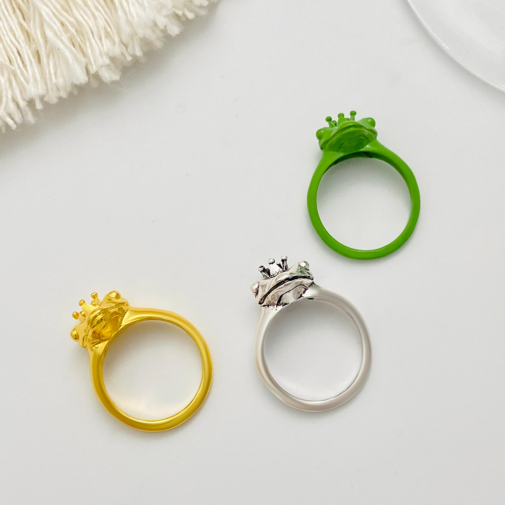 Cute Frog Alloy Plating Unisex Rings 1 Piece