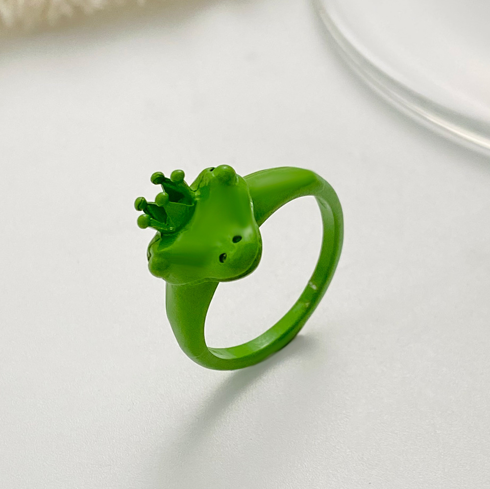 Cute Frog Alloy Plating Unisex Rings 1 Piece