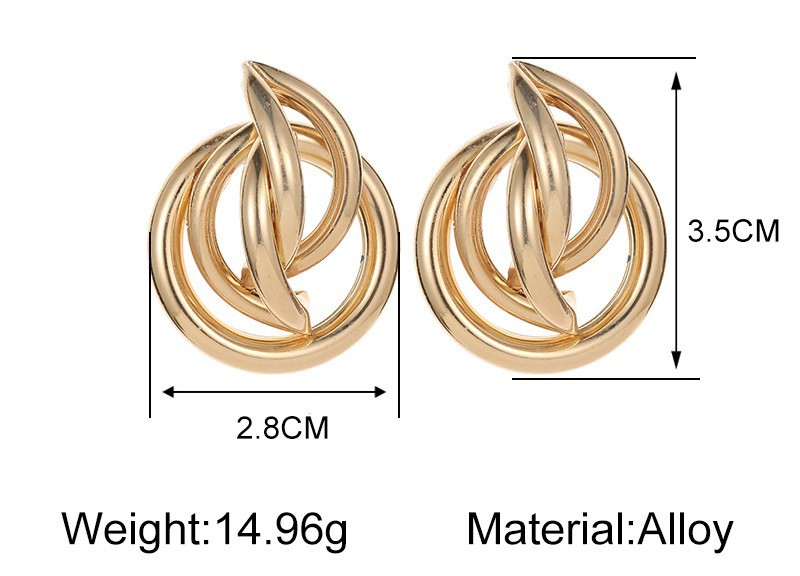 Fashion Geometric Alloy Plating Womenu0027S Earrings 1 Pair
