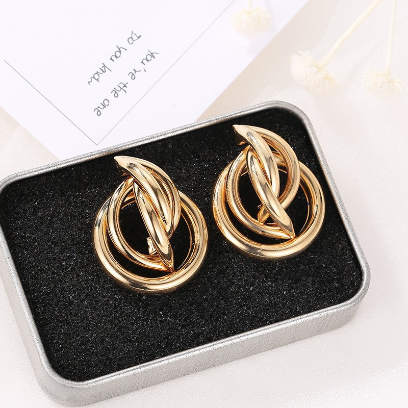 Fashion Geometric Alloy Plating Womenu0027S Earrings 1 Pair