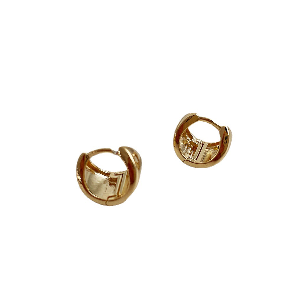 Simple Style Geometric Alloy Plating Hoop Earrings