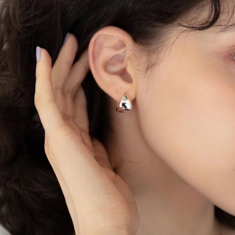 Simple Style Geometric Alloy Plating Hoop Earrings