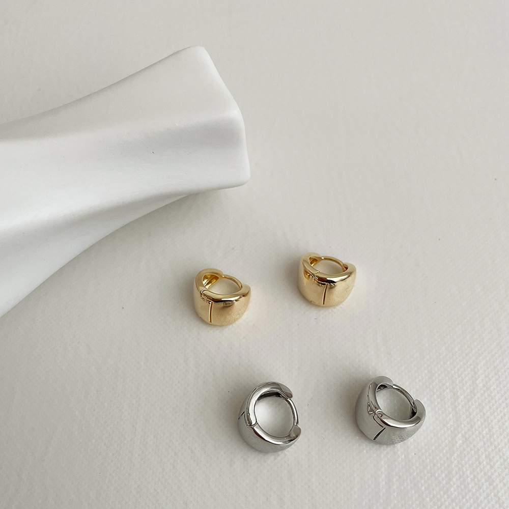Simple Style Geometric Alloy Plating Hoop Earrings