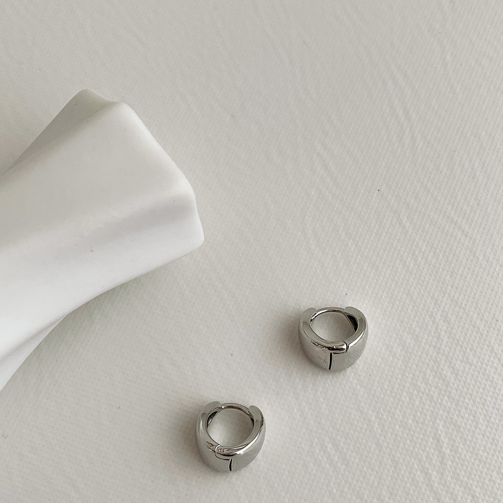 Simple Style Geometric Alloy Plating Hoop Earrings