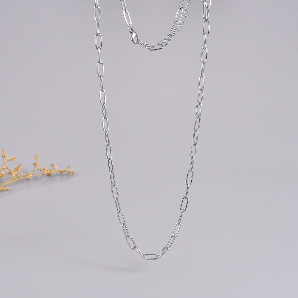 Simple Style Geometric Titanium Steel Necklace Plating Stainless Steel Necklaces