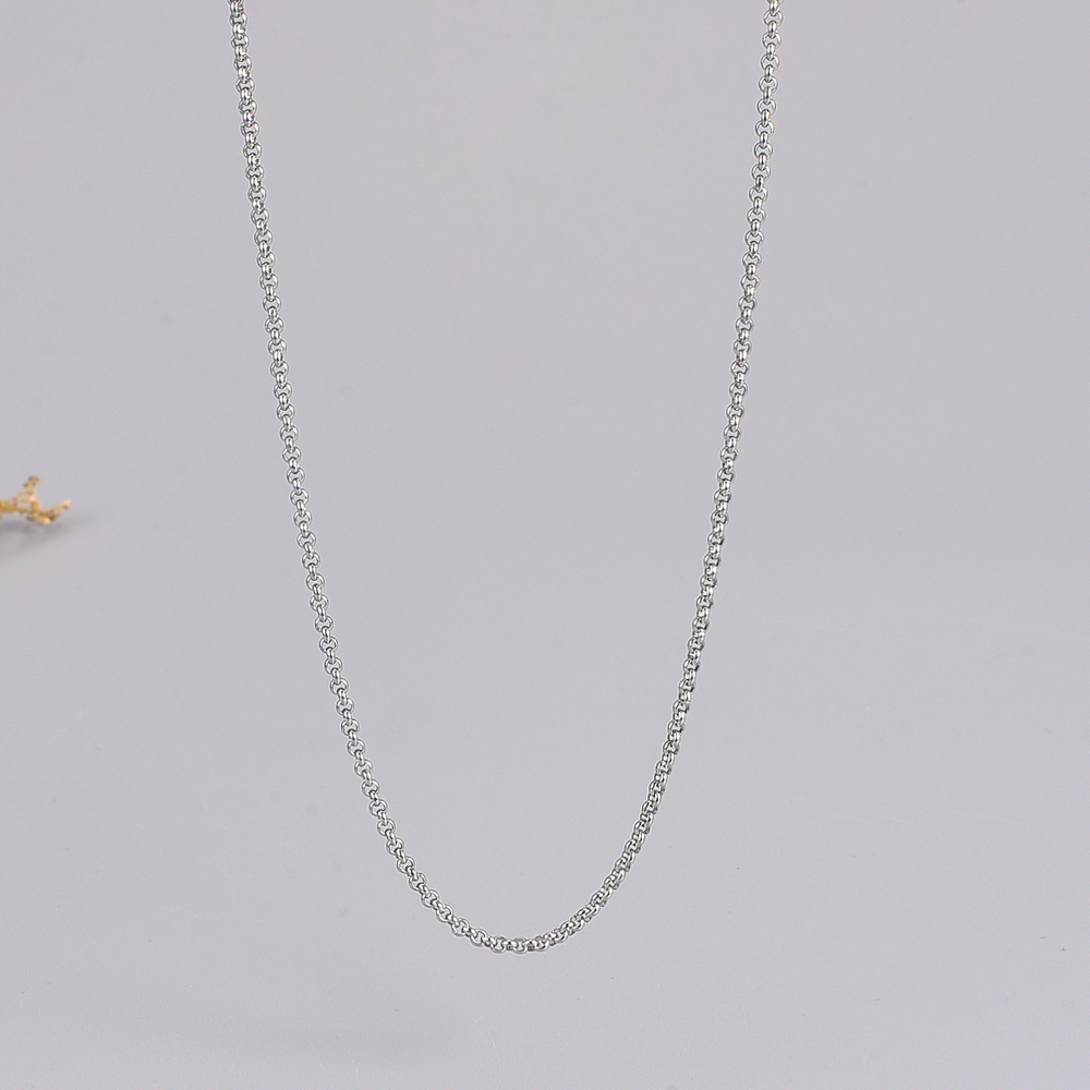 Simple Style Solid Color Titanium Steel Necklace Plating Stainless Steel Necklaces