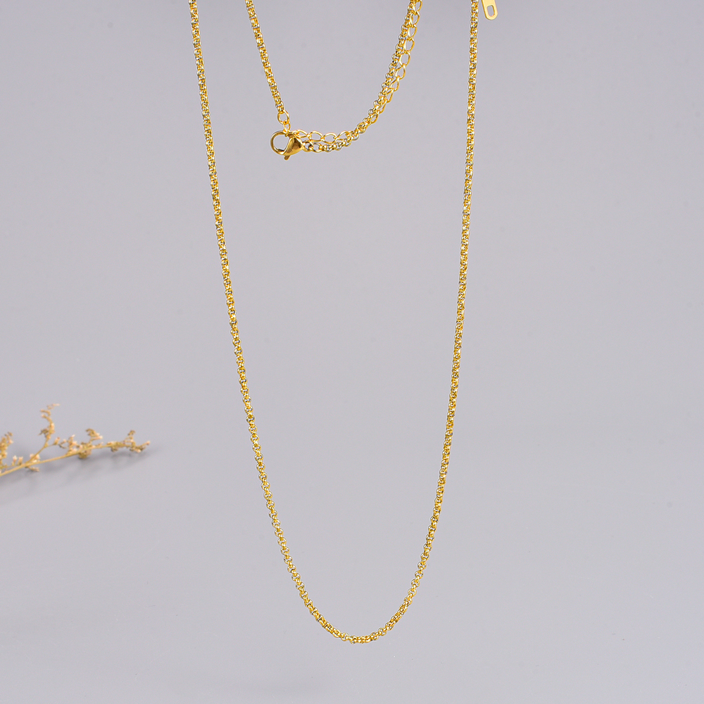 Simple Style Solid Color Titanium Steel Necklace Plating Stainless Steel Necklaces