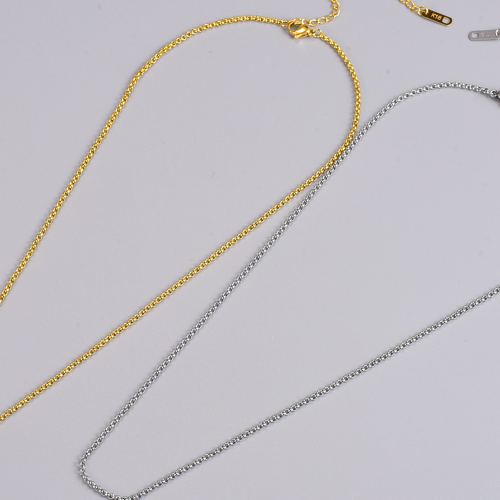 Simple Style Solid Color Titanium Steel Necklace Plating Stainless Steel Necklaces