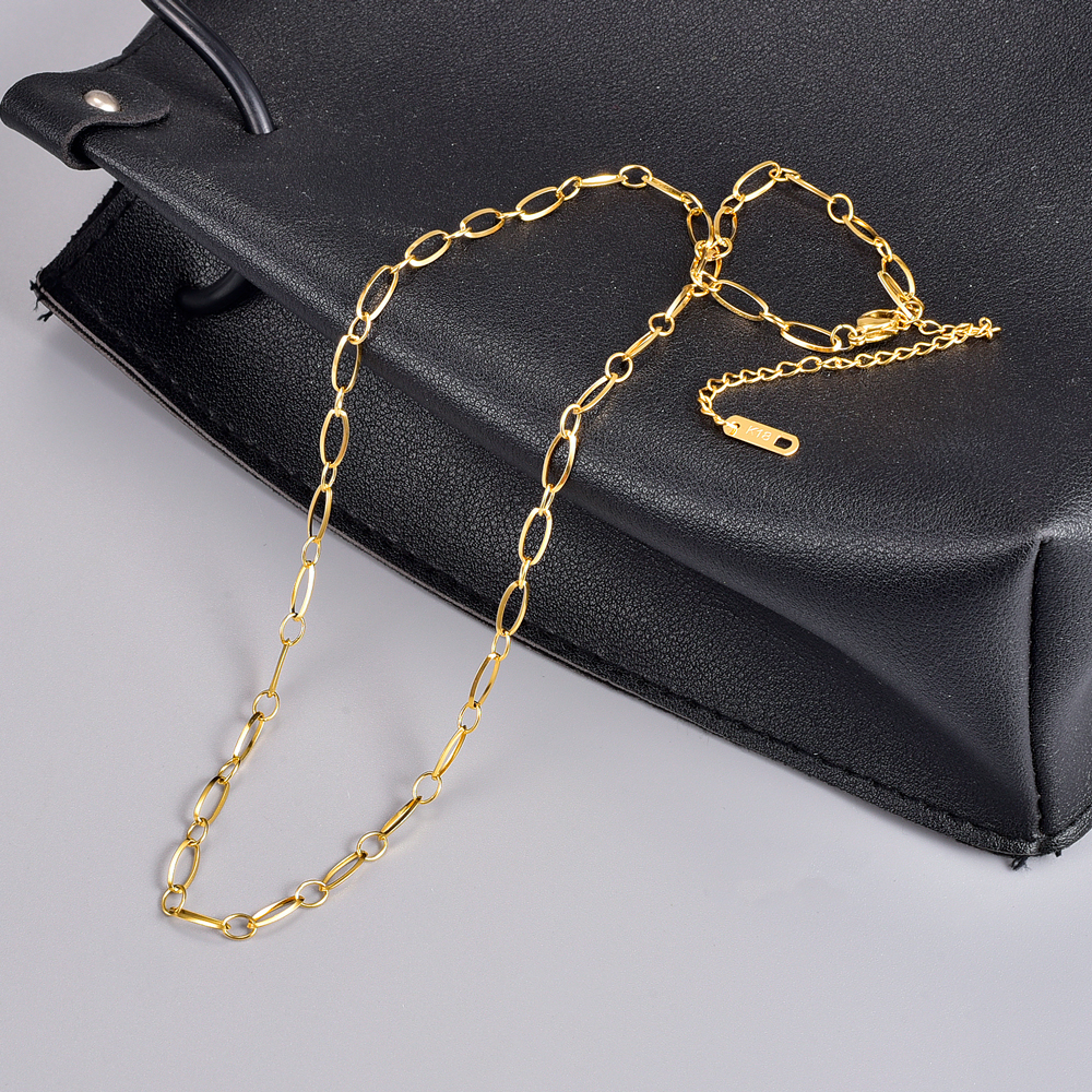 Elegant Geometric Titanium Steel Necklace Plating Stainless Steel Necklaces