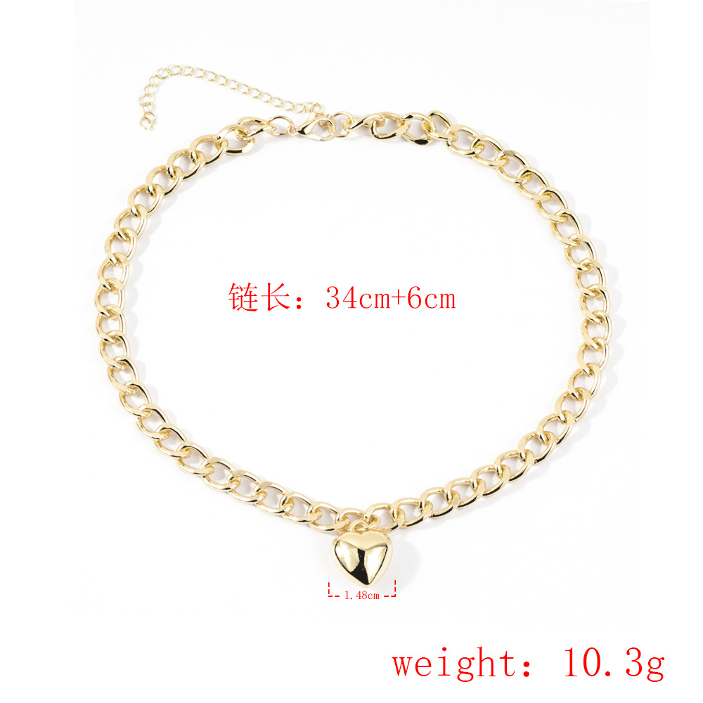 Sweet Heart Shape Alloy Plating Womenu0027S Choker 1 Piece