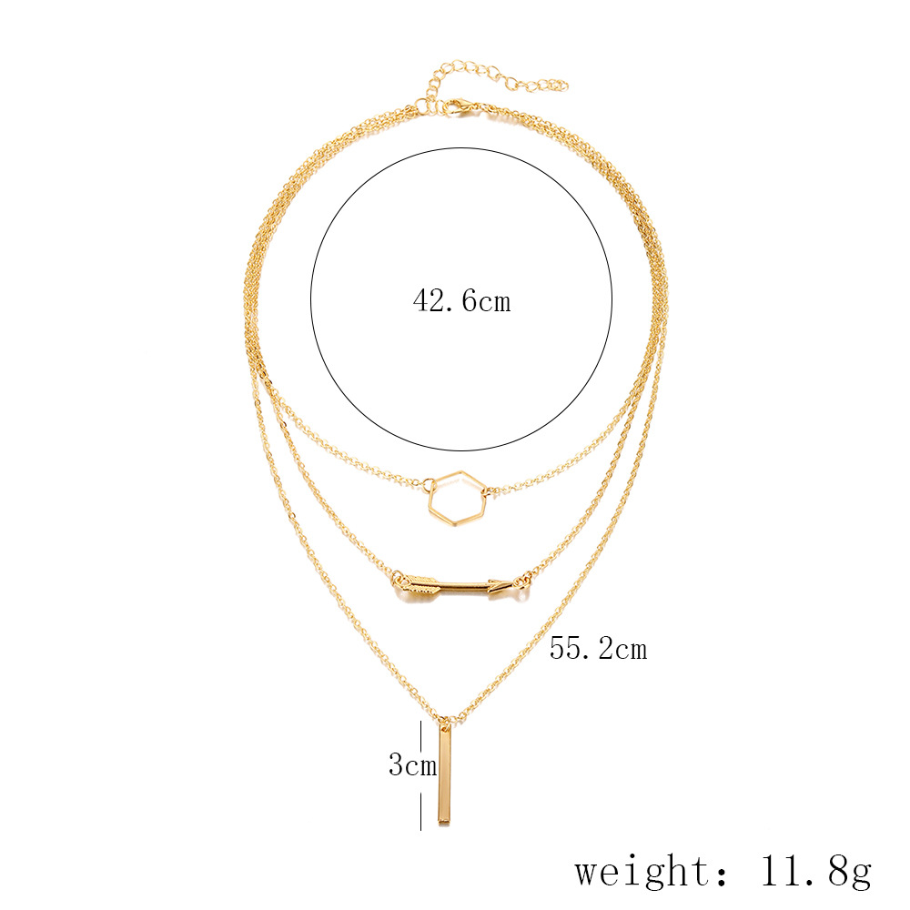 Fashion Geometric Alloy Plating Womenu0027S Layered Necklaces 1 Piece