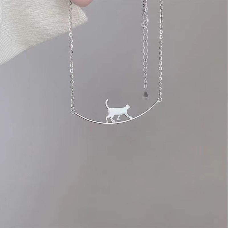 Simple Style Cat Alloy Plating Womenu0027S Necklace 1 Piece