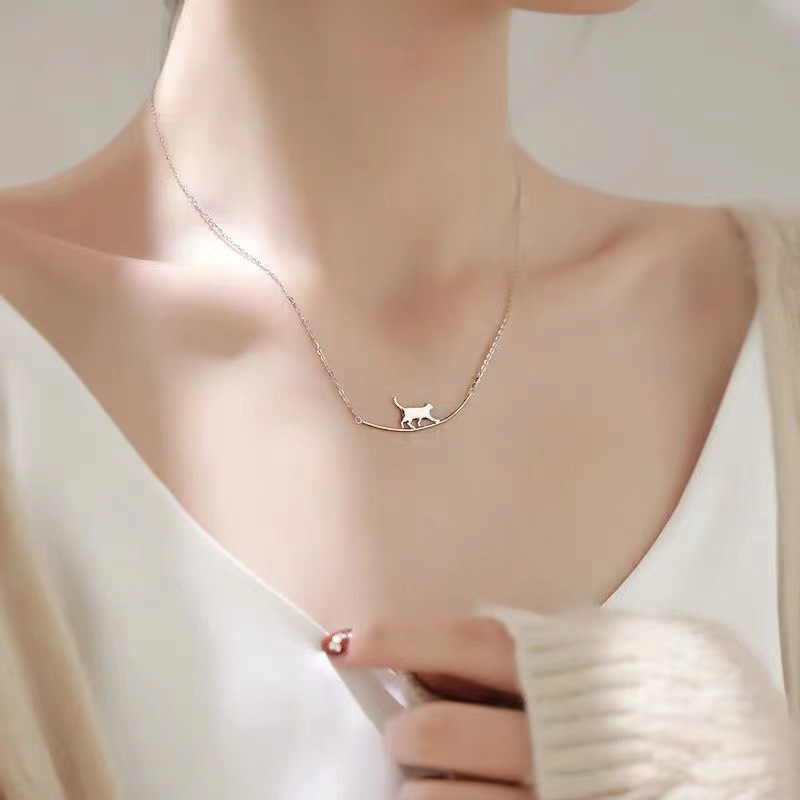 Simple Style Cat Alloy Plating Womenu0027S Necklace 1 Piece