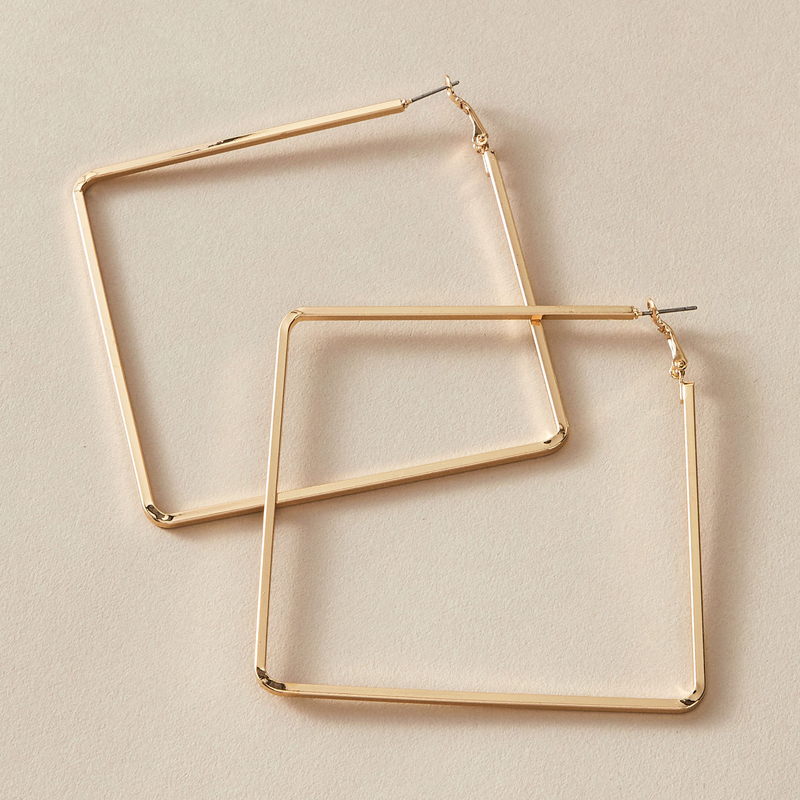 Vintage Style Square Alloy Earrings