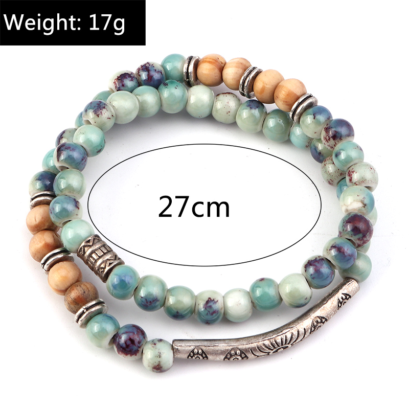 Ethnic Style Geometric Beaded Knitting Womenu0027S Bracelets 1 Piece