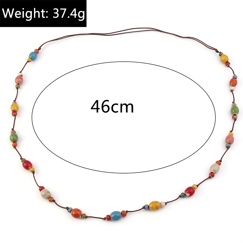 Ethnic Style Geometric Beaded Handmade Womenu0027S Necklace 1 Piece